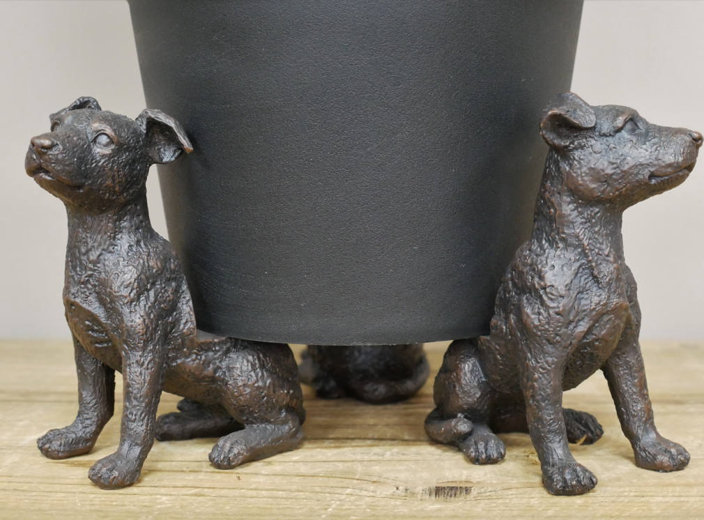 Dog Plant Pot Feet - Set Of 3 Black - Image 2