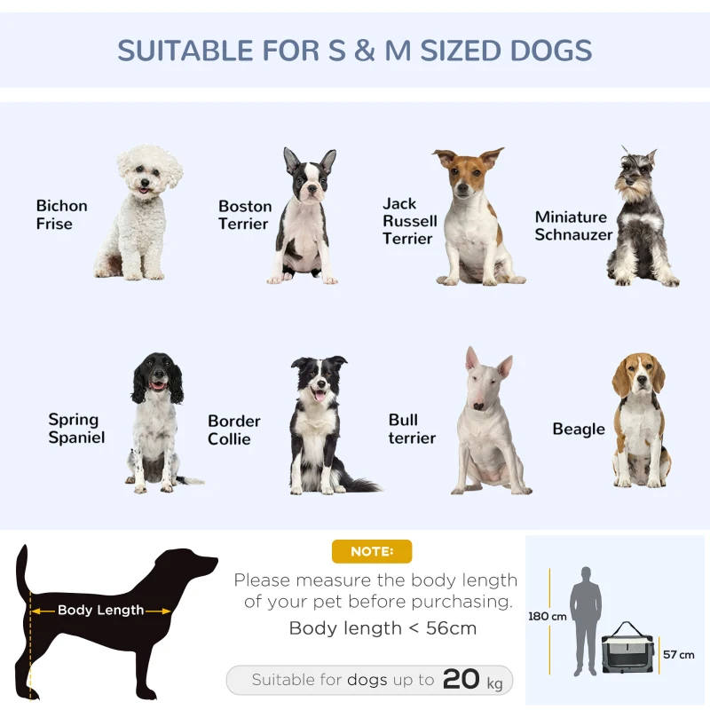 81cm Foldable Pet Carrier, with Cushion, for Medium Dogs – Grey - Image 4