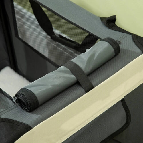 81cm Foldable Pet Carrier, with Cushion, for Medium Dogs – Grey - Image 7