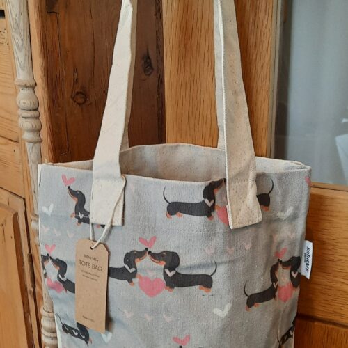 Dachshund Love Heart Cotton Tote Bag - Image 5