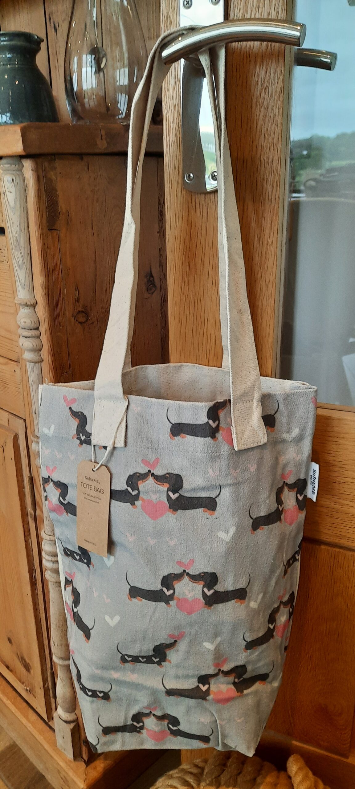 Dachshund Love Heart Cotton Tote Bag - Image 5
