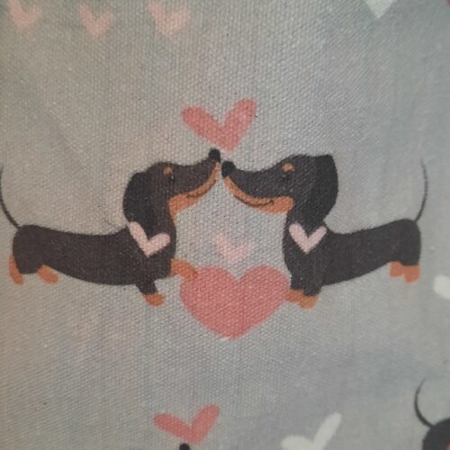 Dachshund Love Heart Cotton Tote Bag - Image 4
