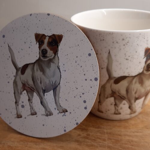 Mug, Tray & Coaster set - Waggy Tails Jack Russell - Image 4