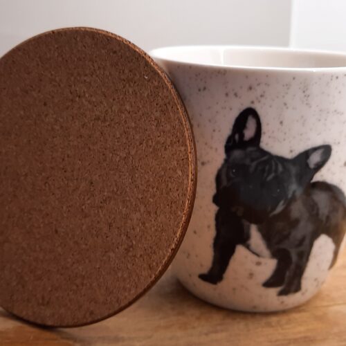 Waggy Tails French Bull Dog Mug, Tray & Coaster set - Image 5