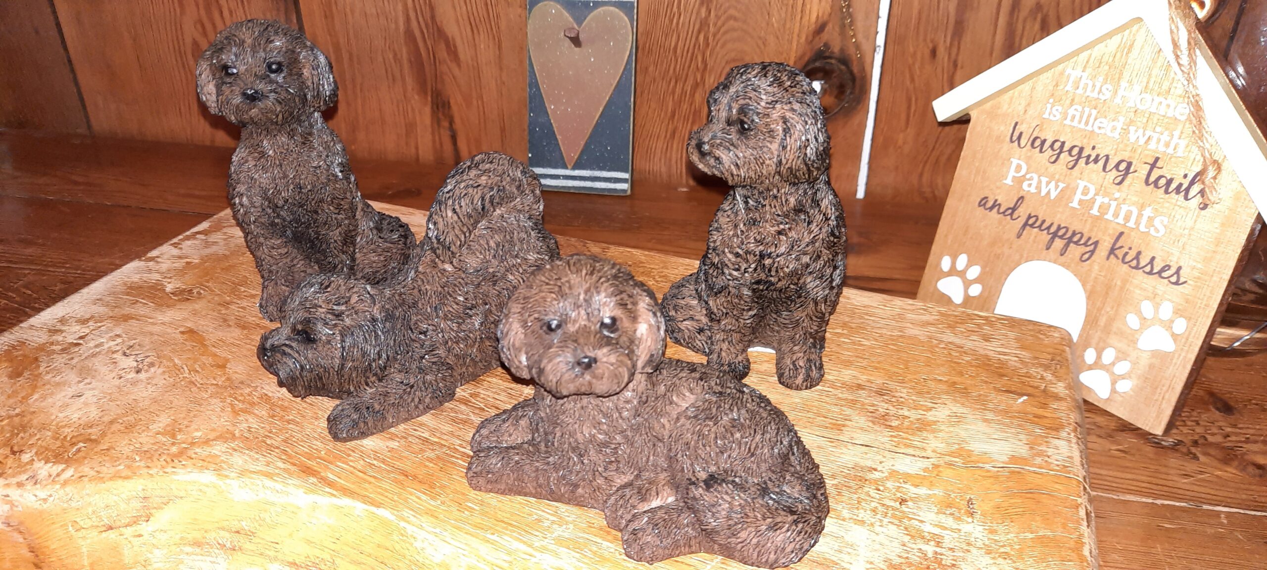 Cockapoo Puppy Figurines - Set of 4