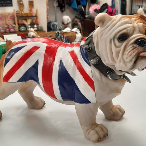 Standing Union Jack Bull Dog Figurine