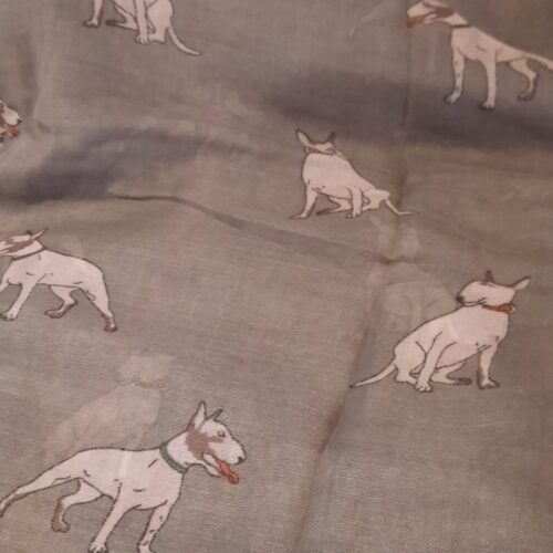 Alternative view of English Bull Terrier Print Scarf - Pale Grey