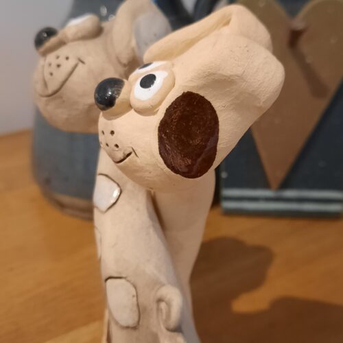 Cute Dog Couples - Intertwined Brown & White Patch - Image 3