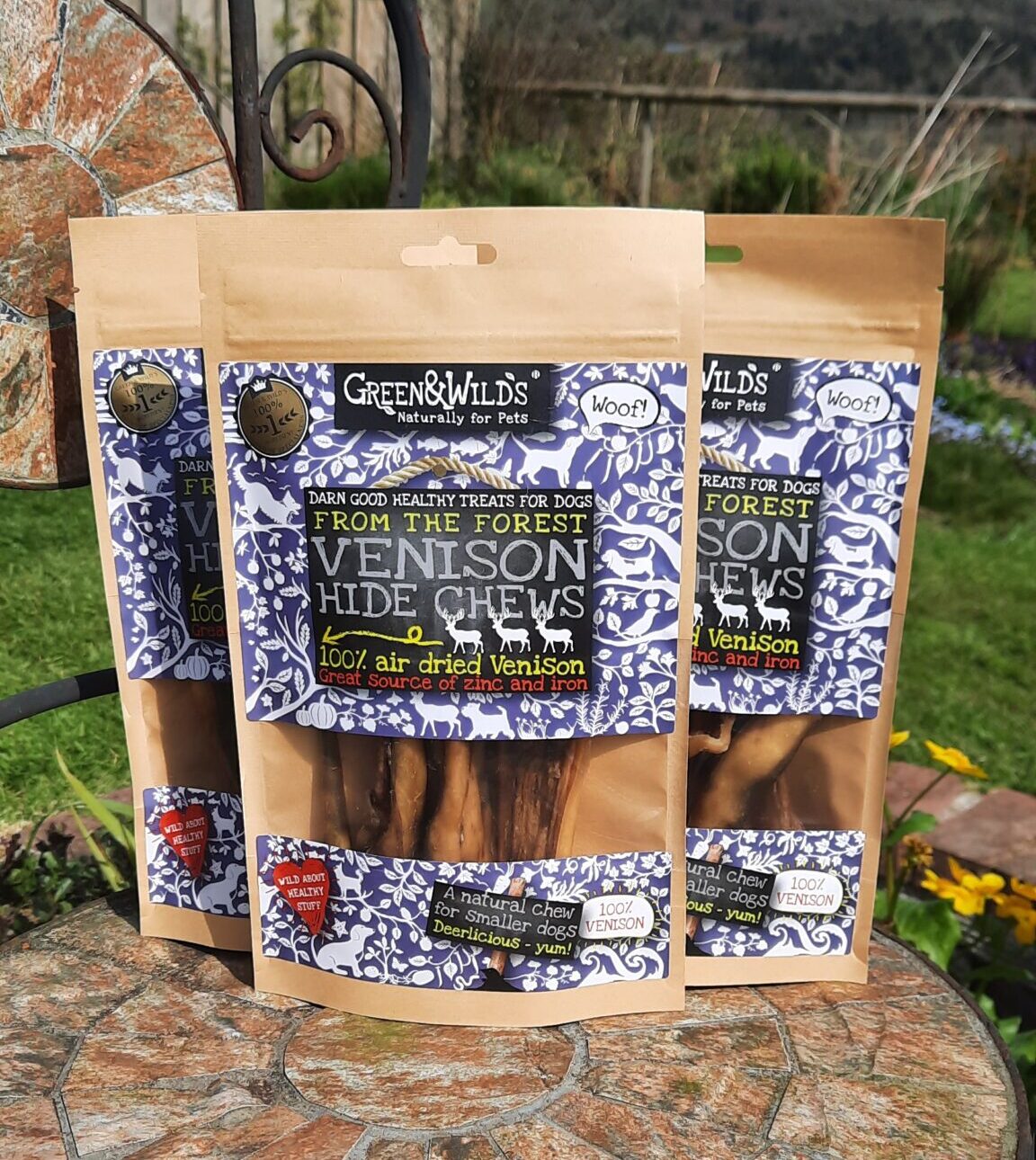 Green & Wild's - Venison Hide Chews - 3 Packs