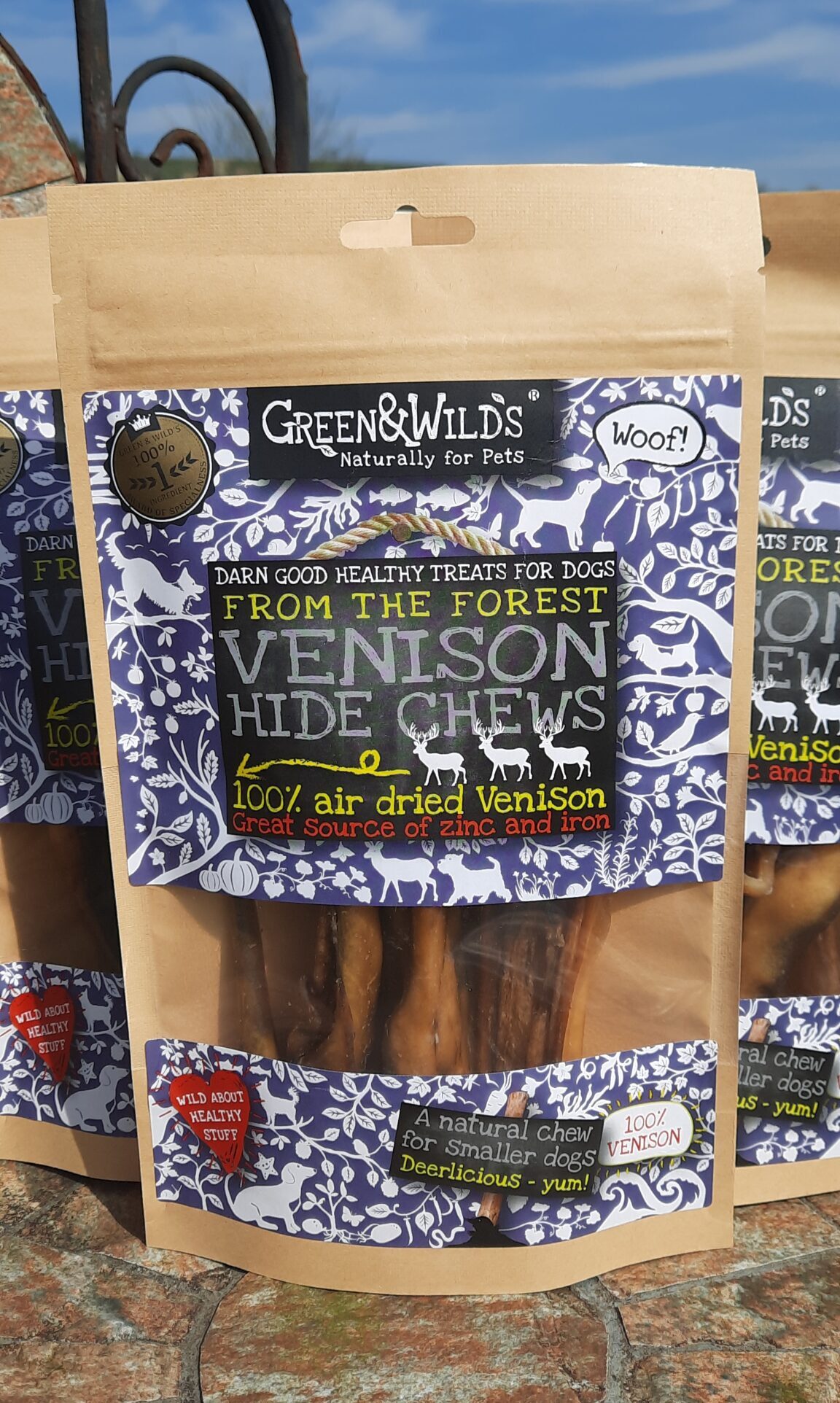 Green & Wild's - Venison Hide Chews - 3 Packs - Image 2