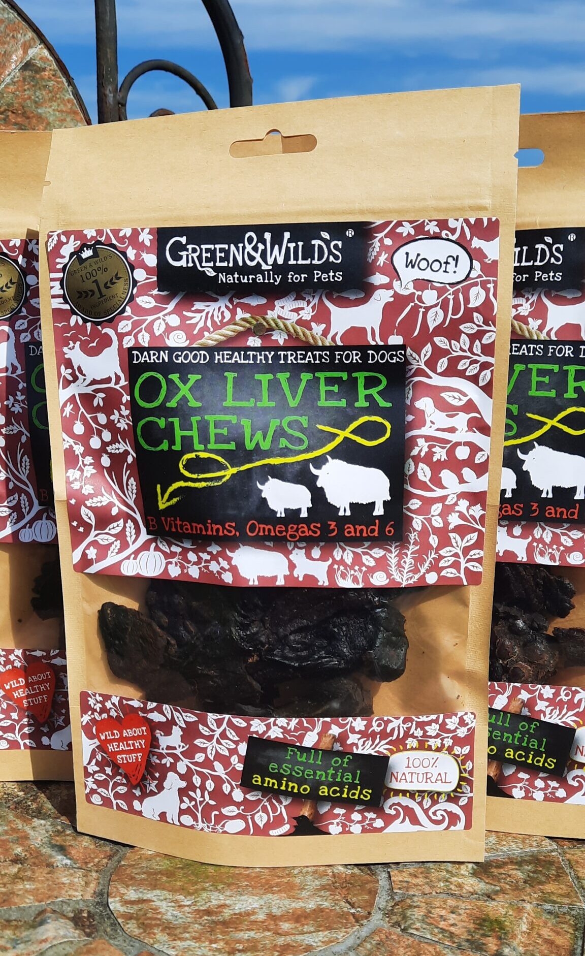 Green & Wild's - Ox Liver Chews - 3 Pack - Image 2