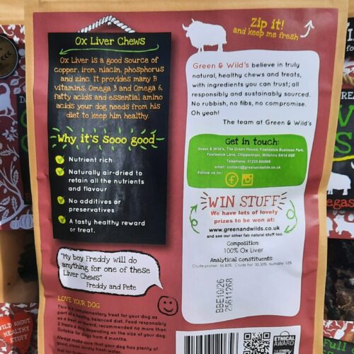 Green & Wild's - Ox Liver Chews - 3 Pack - Image 3