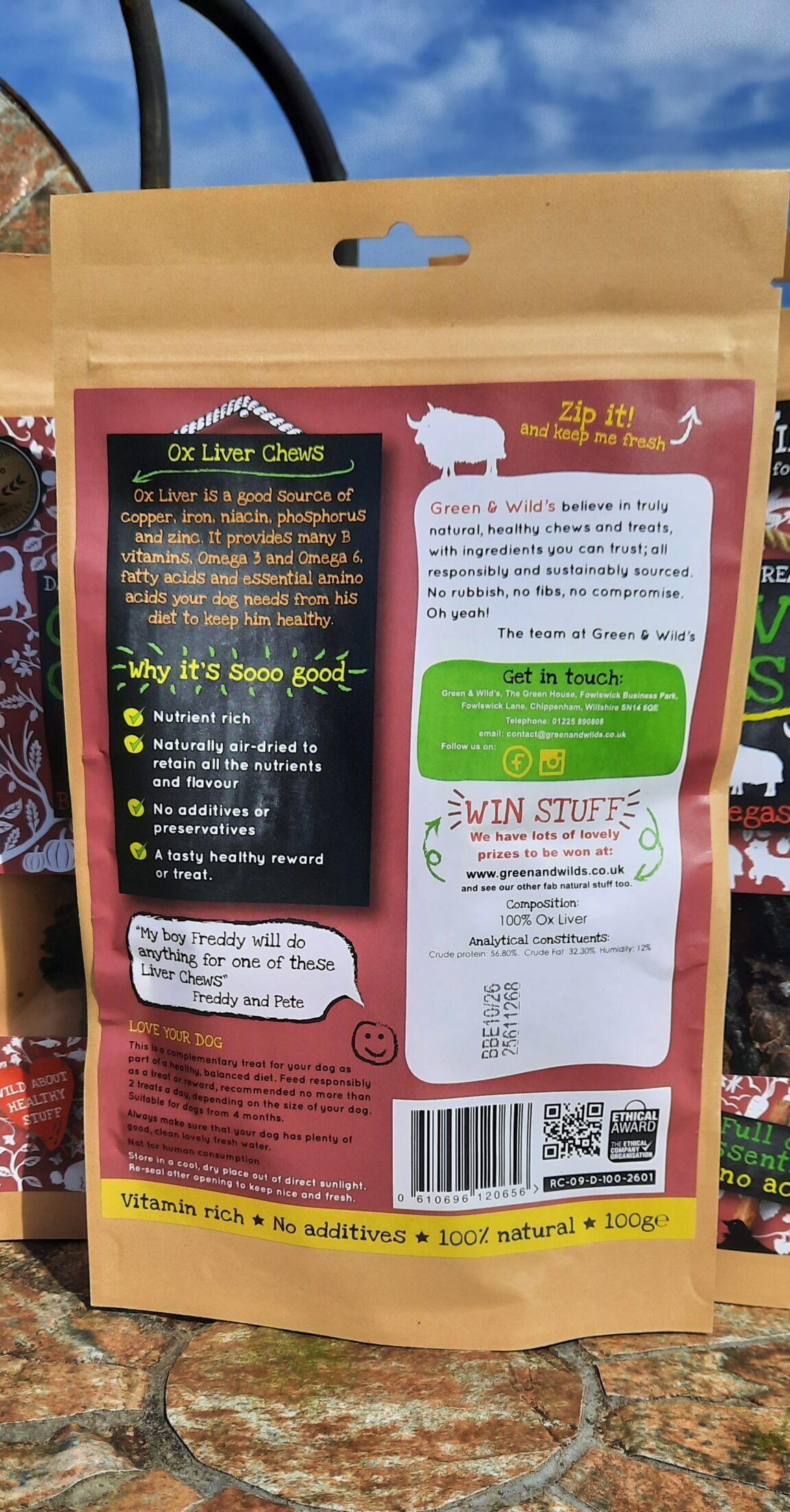Green & Wild's - Ox Liver Chews - 3 Pack - Image 3