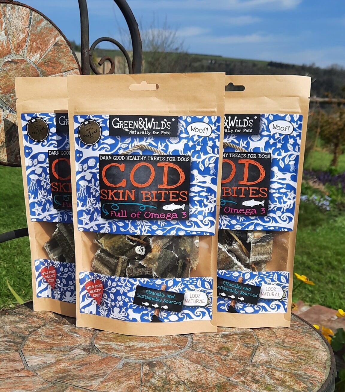 Green & Wild's - Cod Skin Bites - 3 Pack