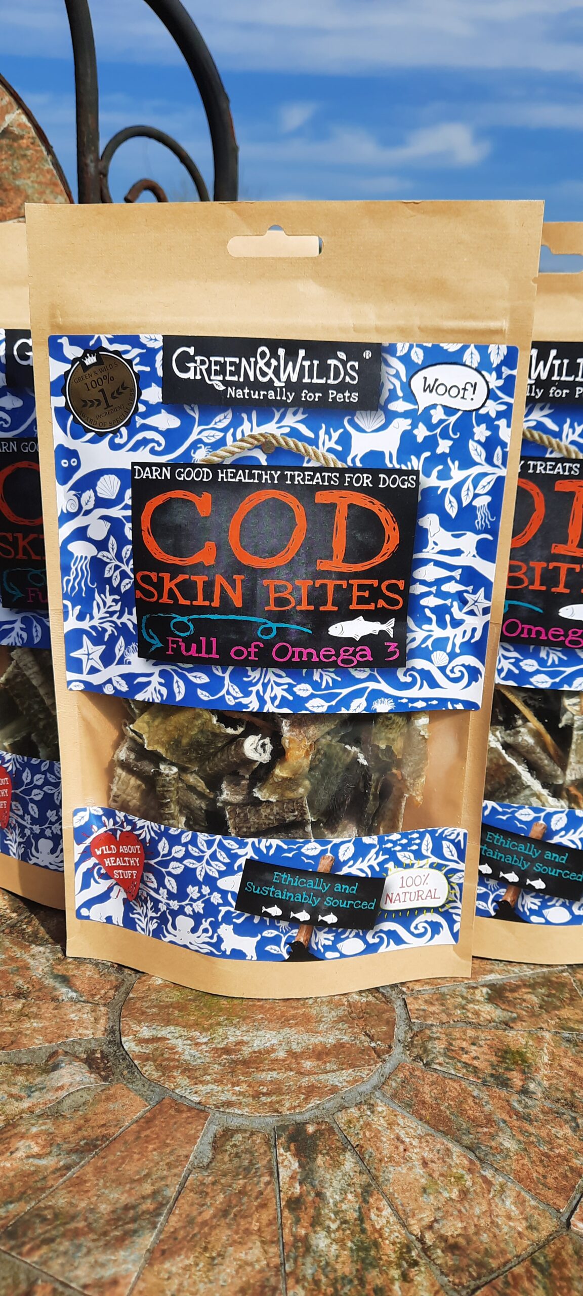 Green & Wild's - Cod Skin Bites - 3 Pack - Image 2