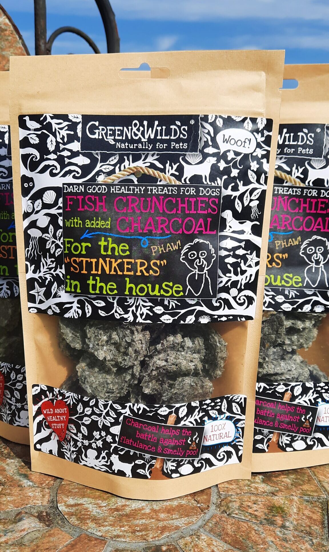 Green & Wild's - Fish Crunchies with Charcoal - 3 Pack - Image 2