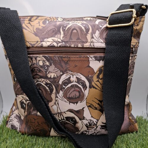 Cross Body Bag -  Camouflage Pug Print