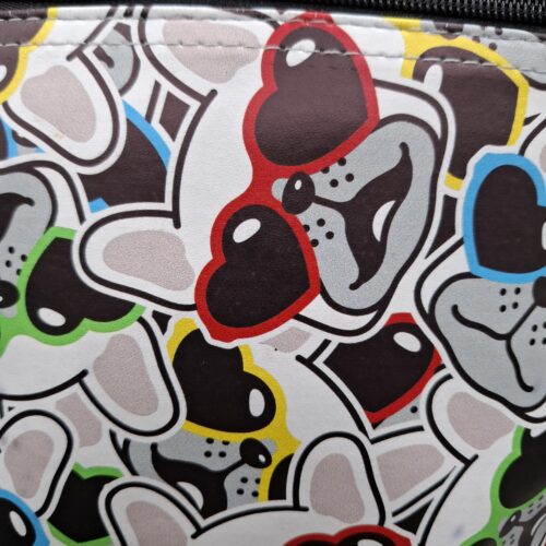 Cross Body Bag -  Multi-Colour Frenchie Print - Image 4
