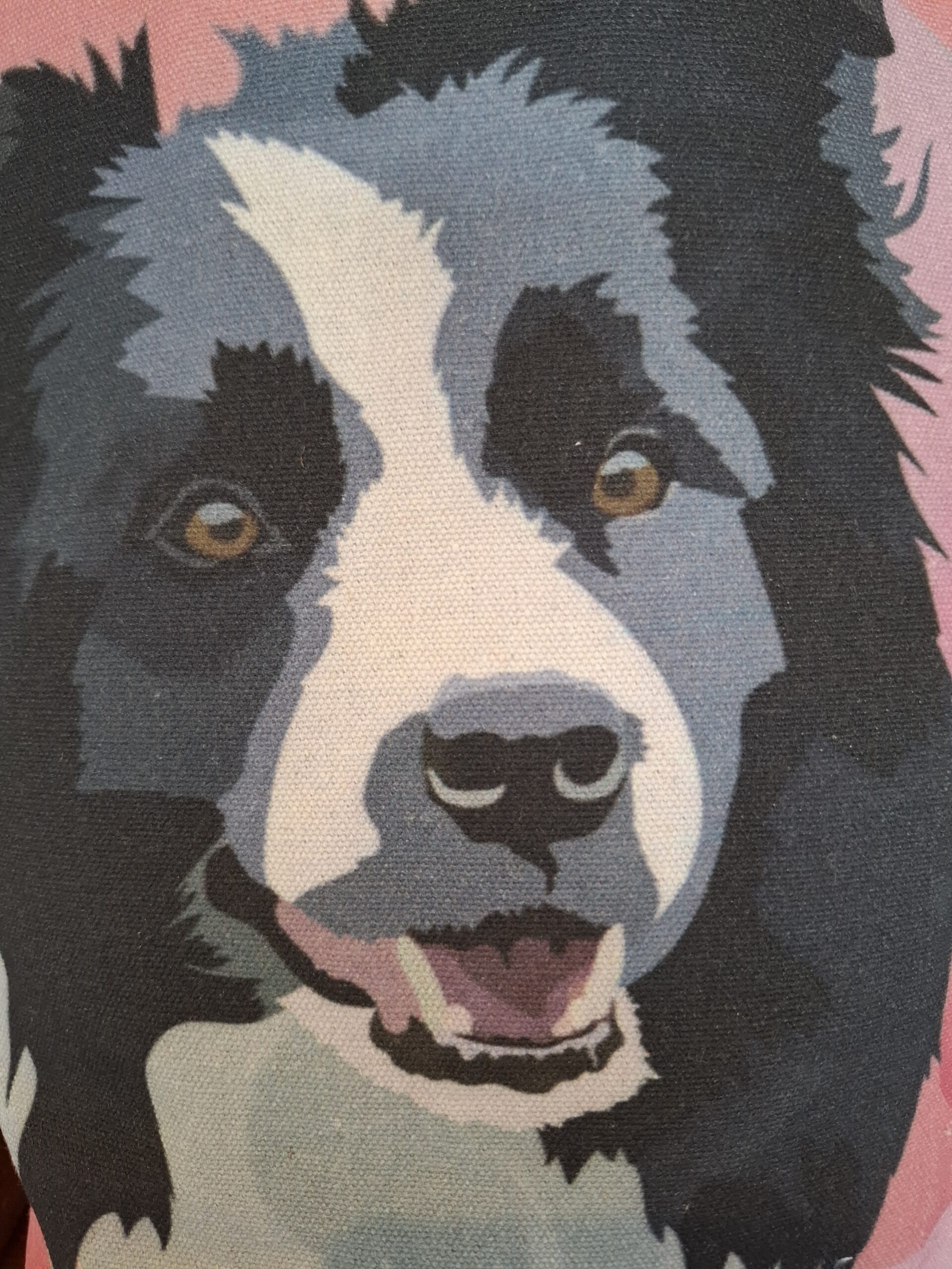 Border Collie Cotton Tote Bag - Image 3