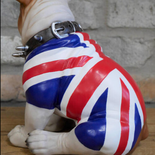Alternative view of A British Sitting Bulldog With Union Jack Flag