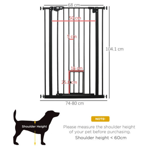 Extra Tall Dog Gate with Cat Door. - Image 3