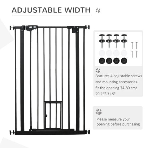 Extra Tall Dog Gate with Cat Door. - Image 5