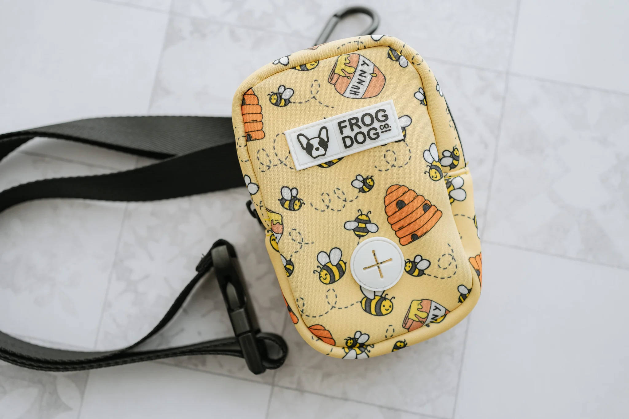 Bee Design Treat Pouch and Poo Bag Holder