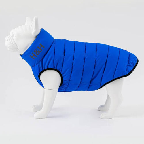 Hugo and Hudson - Reversible Dog Puffer Jacket - Blue and Navy