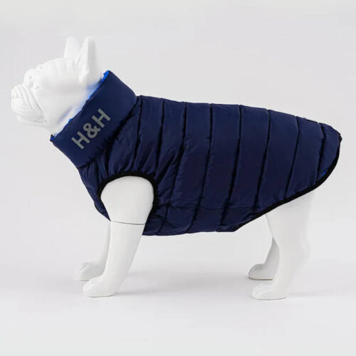 Hugo and Hudson - Reversible Dog Puffer Jacket - Blue and Navy - Image 4