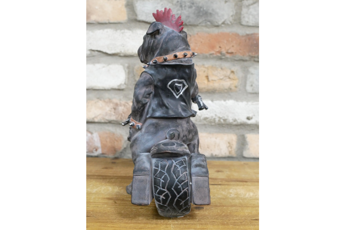 Motorbike Bull Dog Figurine - Image 2