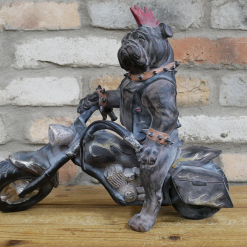 Motorbike Bull Dog Figurine - Image 3