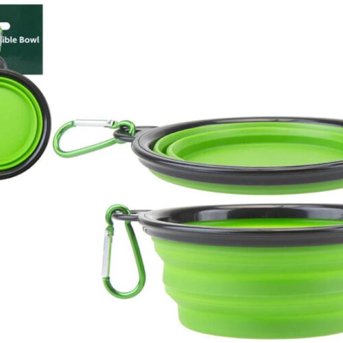 Crufts Collapsible 350ml Pet Bowl - with hook.