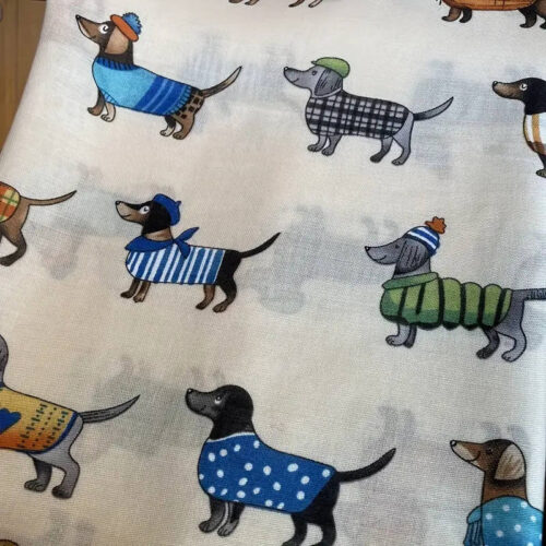 Cute Dachshund Dog Print Scarf - Image 3