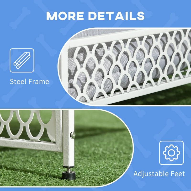 PawHut Steel Frame Dog Bed, Water-Resistant Canopy and Cushion. Medium Dogs - Image 6