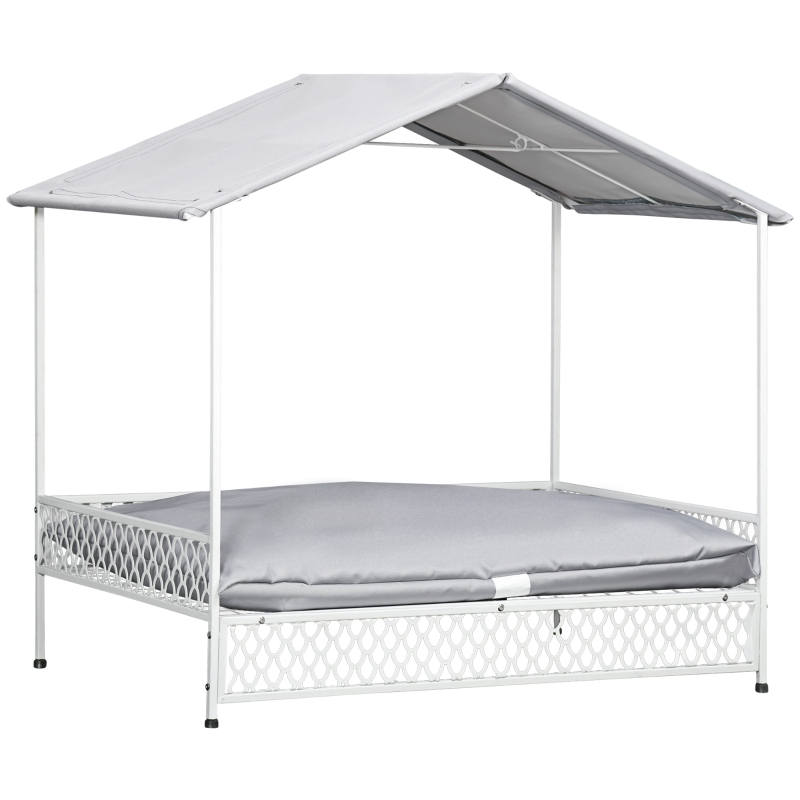 PawHut Steel Frame Dog Bed, Water-Resistant Canopy and Cushion. Medium Dogs - Image 8
