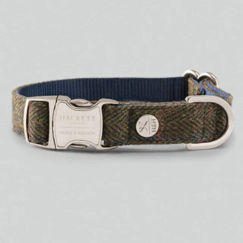 Hackett with Hugo and Hudson - Dark Green Checked Collar