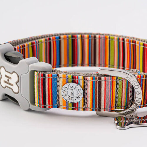 Hugo & Hudson - Striped Multi-Colour Fabric Collar - Image 3