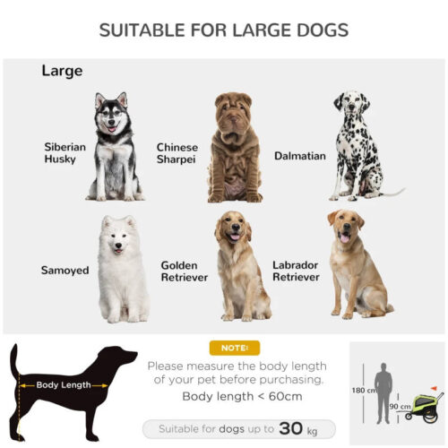 2 in 1 Dog Bike Trailer Pet Stroller for Large Dogs - Image 5