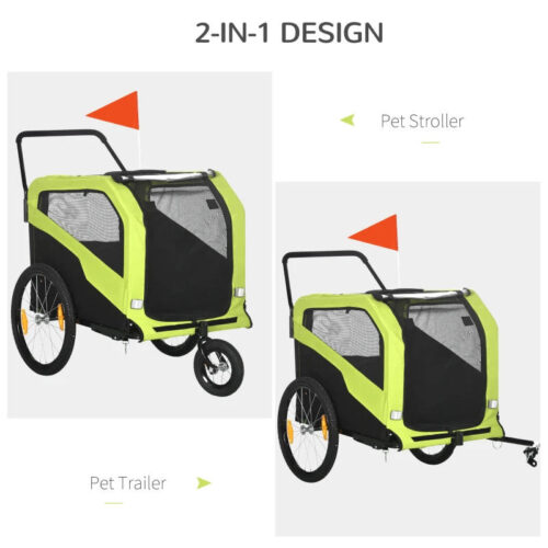 2 in 1 Dog Bike Trailer Pet Stroller for Large Dogs - Image 4