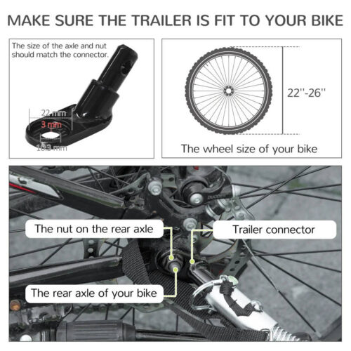 2 in 1 Dog Bike Trailer Pet Stroller for Large Dogs - Image 6