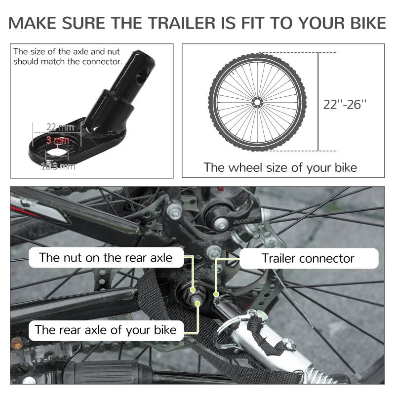 2 in 1 Dog Bike Trailer Pet Stroller for Large Dogs - Image 6