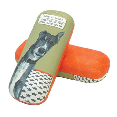 Greyhound Glasses Case - Smile while you can.