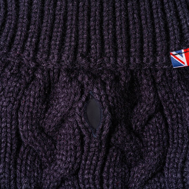 Hugo & Hudson - Cable Knit Dog Sweater - Navy - Image 4