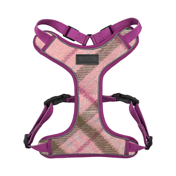 Heritage Tweed Dog Harness - Pink