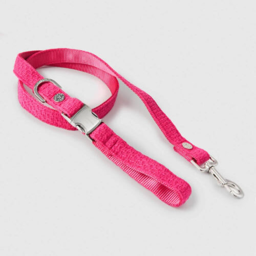 Hugo and Hudson - Pink Tweed Lead