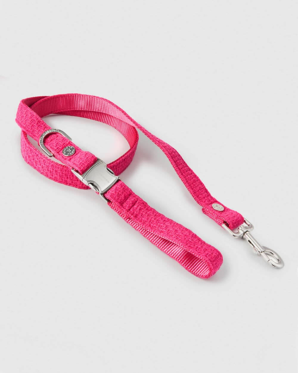 Hugo and Hudson - Pink Tweed Lead