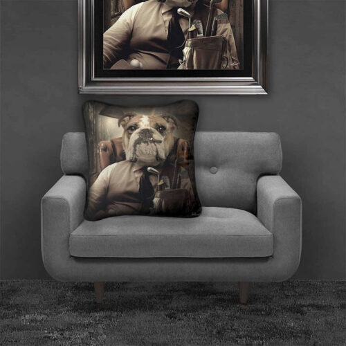 Golfing Bully Cushion - by Sylvain Binet