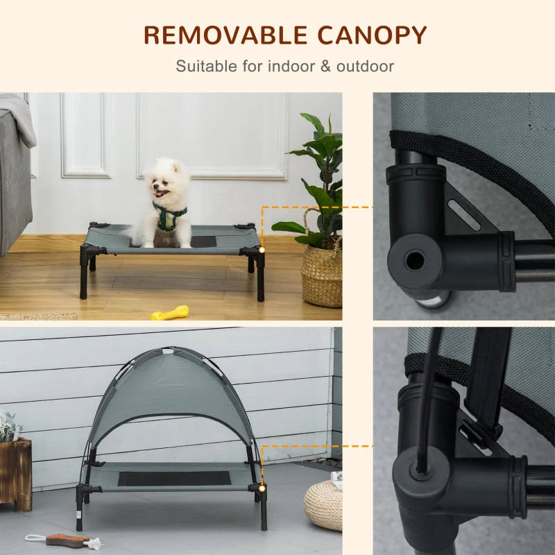 Elevated Folding Dog Bed, with Canopy for SMALL Dogs - Image 4