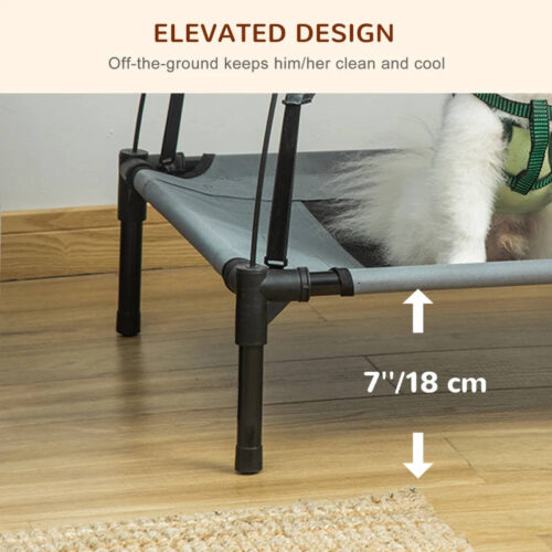 Elevated Folding Dog Bed, with Canopy for SMALL Dogs - Image 5