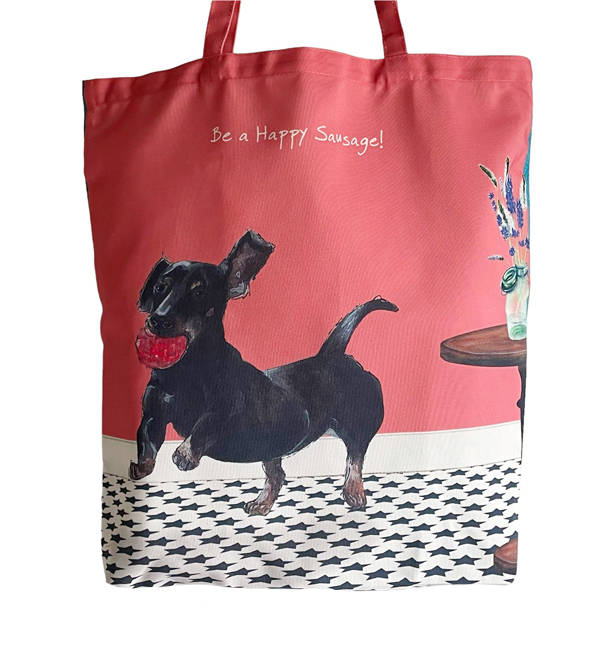 Dachshund Packable Tote Bag by The Little Dog Laughed